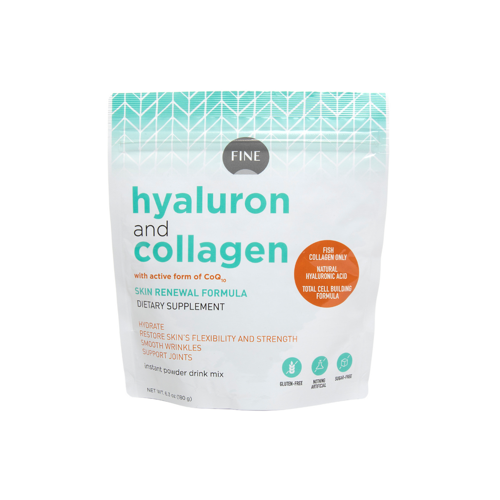 hyaluron and collagen powder for skin by fine usa